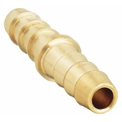 OEM Barbed Hose Mender: For 1/2 in Hose I.D - Low-Lead Brass Multipurpose (Air, Water, Chemical) Rigid Barbed Hose Menders