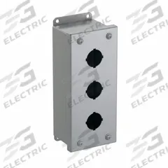 HAMMOND Push Button Enclosure: 30mm, 3 Holes, Carbon Steel, NEMA 12/13 (MPN 1435C). Key specifications — attr211299: HAMMOND; attr1043605: Indoor Dust & Water Droplets.