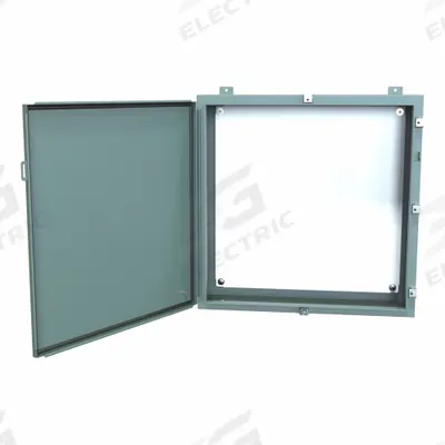 HAMMOND Electrical Enclosure: Steel, 30 in x 30 in x 8 in, NEMA 12/13/3R/4, w/Panel - Steel Washdown Enclosures