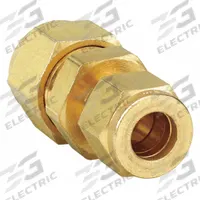 PARKER Compression Fitting Union: 1/2 in OD x 1/4 in OD Size, Compression x Compression, Brass (MPN 8RU4-B). Key specifications — Compatible Fitting Brands: Parker A-LOK; Brand: PARKER.