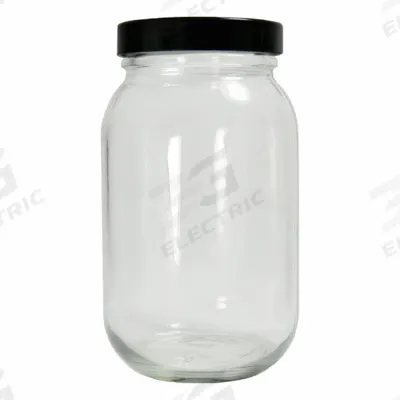 APPROVED VENDOR Wide Mouth Bottle: 480 mL, 63-400, Colorless, 12 Bottles - Clear Wide Mouth Round Glass Lab Bottles