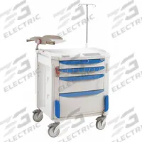 METRO Medical Procedure Cart: Polyethylene, (2) Swivel/(2) Swivel with Brake, Taupe, White (MPN FLCRP1). Key specifications — Material: Polyethylene; Drawer Color: White; Brand: METRO; Caster/Wheel Configuration: (2) Swivel with Brake; Cabinet Color: Taupe.