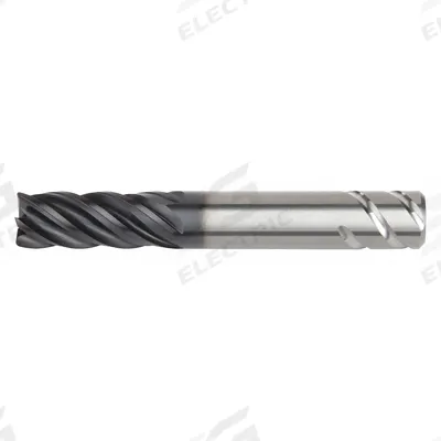 WIDIA HANITA Corner Radius End Mill: Carbide, AlTiN Coated, 5 Flute, 1-1/4" Mill Dia - Fast-Cutting Carbide Corner-Radius End Mills for Stainless Steel & Super Alloys