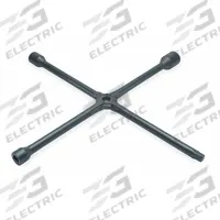KEN-TOOL Lug Nut Wrench: 4 Wrench Heads, 3/4 in_13/16 in_1 1/4 in_1 1/2 in Wrench Head Size, 6-Point (MPN T95A). Key specifications — Measurement Type: SAE; Socket Shape: 6-Point; For Vehicle Type: Buses; Finish: Electrostatic Paint; Leverage Bar Hole: Leverage Bar Hole Included; Compatible with Product Type: Standard Lug Nuts; Brand: KEN-TOOL; Tool Type: Cross Lug Wrench.
