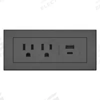 LEGRAND Furniture Power Outlet: 2 Outlets, 10 ft Cord Lg, Black, 5-15R, 5.63 in Wd, Type A/Type C (MPN RDZCBK10). Key specifications — Shape: Rectangular; Brand: LEGRAND; USB Connectors Included: Type A; Mounting Style: Recessed.