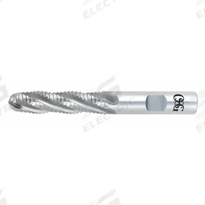 OSG Roughing End Mill: Cobalt, 4 Flute, 1" Mill Dia, 4" LOC, 6-1/2" OAL (MPN 4410900) - General Purpose Cobalt Roughing End Mills