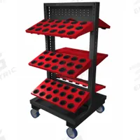 HUOT Tool Holder Cart: For HSK63A Taper, 90 Compartments (MPN 55970). Key specifications — attr1032789: HUOT; attr1033924: 55970; attr1070348: 90.