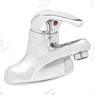 T&S BRASS Low Arc Bathroom Faucet: Brass, Polished Chrome Finish, 2.2 gpm Flow Rate - Centerset Handle Bathroom Faucets