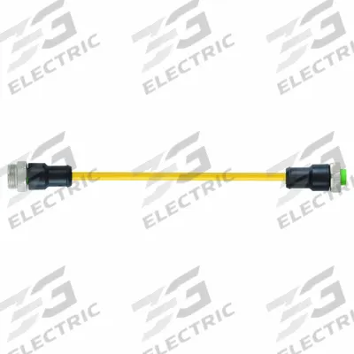 MURRELEKTRONIK Cordset: 7/8" Male Straight x Female Straight, 5 Pins, Yellow, TPE, 1 m Cable Lg - Double-Ended Cordsets with TPE Jacket for Heaviest-Duty Applications