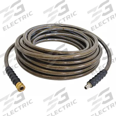 SIMPSON Cold Water Hose: 3/8 in ID, 150 ft Lg, Polyurethane, Brown, 3/8 in x 3/8 in Fitting Size - Simpson Monster Pressure Washer Hose Assemblies