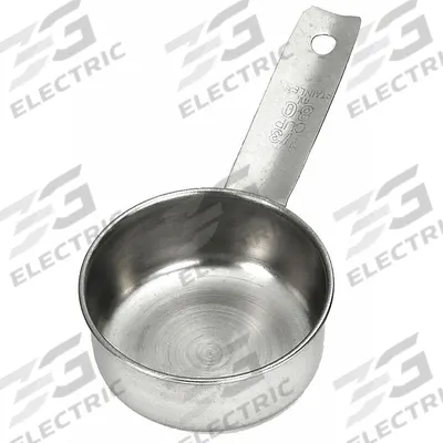 TABLECRAFT PRODUCTS Measuring Cup: Dry/Liquid, 0.33 C Capacity, Stainless Steel - Metal Measuring Cups