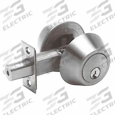 TELL MANUFACTURING Double Cylinder Deadbolt: Cylindrical, 1 3/4 in Door Thick - Max - Standard Cylindrical Deadbolts