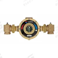 LEONARD VALVE Thermostatic Mixing Valve: 1 1/4 in Inlet Connection Size, NPT x NPT, Copper (MPN LV-984-LF-RF). Key specifications — Includes: Strainers; Brand: LEONARD VALVE.