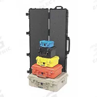 PELICAN Protective Case: 16 1/2 in x 21 1/2 in Inside, Convoluted/Pick and Pluck/Solid, Orange (MPN 1600). Key specifications — Closure Type: Latch; Brand: PELICAN.