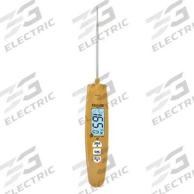 TAYLOR Digital Food Service Thermometer: Food Safety, LCD, 1 in Overall Lg - Digital Thermometers for Food