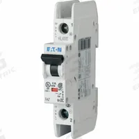 EATON IEC Miniature Circuit Breaker: 20 A Amps, 125V DC, 10 kA at 277/480V AC, Screw, DC Only (MPN FAZ-C20/1-NA-DC-SP). Key specifications — Brand: EATON; DC Voltage Rating: 125V DC; Max. AIR Rating: 10 kA at 277/480V AC; Terminal Connection: Screw.