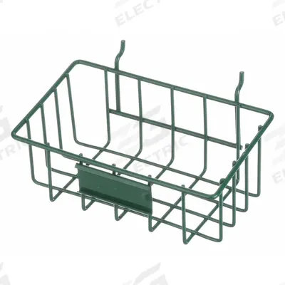MARLIN STEEL WIRE Storage Basket: Display Basket, Steel, Powder Coated, Green (MPN 920-08) - Machining