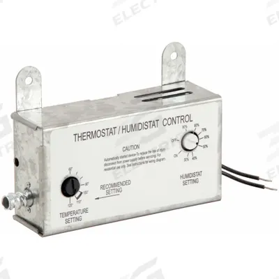 Dayton Attic Fan Thermostat/Humidistat: Cool Only, On, 60° to 120°F, Adj Screw - Analog Attic Fan Thermostats