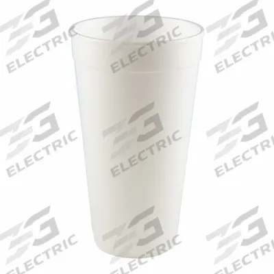 WINCUP VIO Disposable Cup: 20 oz Capacity, White, Plastic, Unwrapped, Patternless - Plastic Cold Cups