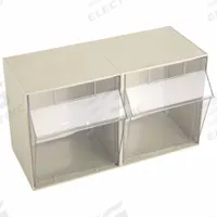 AKRO-MILS Tip-Out Bin: 12 3/8 in x 23 5/8 in x 14 in, Frame/Freestanding/Panel/Rail/Wall, Beige (MPN 06702). Key specifications — Brand: AKRO-MILS.