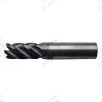 CLEVELAND Corner Radius End Mill: Carbide, TiAlN Coated, 5 Flute, 3/8" Mill Dia, 1-1/8" LOC, 3" OAL (MPN C80550)
