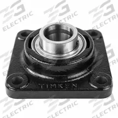 TIMKEN Flange Mount Bearing: Radial Ball, 2 11/16 in Bore, Cast Iron, Set Screws, 7 3/8 in Lg (MPN YCJ 2-11/16 SGT). Key specifications — Bore Type: Cylindrical; Brand: TIMKEN; Lubricant Material: NLGI 2 Lithium Complex Grease; Mounting Bolt Size: 5/8 in; Split Housing: Not Split; System of Measurement: Inch.