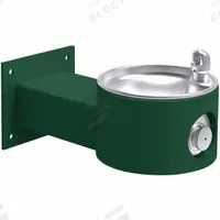 ELKAY Drinking Fountain: On-Wall, 8 in Ht, 19 1/8 in Dp, 10 in Overall Wd, ADA Compliant, Green (MPN LK4405EVG). Key specifications — Housing Color: Green; Brand: ELKAY; Vandal Resistant: Vandal Resistant; Housing Material: Stainless Steel; Refrigeration: Non-Refrigerated.