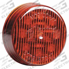 MAXXIMA Clearance Marker Light: Clearance Light, LED, Round, Surface Mount, Red, Grommet, IP67 (MPN M09100R). Key specifications — Lens Color: Red; Brand: MAXXIMA; Electrical Connection: PL-2 Connector; Lighting Technology: LED; Mount Type: Grommet; SAE Lens Code: P2.