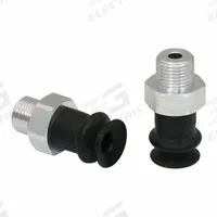 SCHMALZ Vacuum Pad Assembly: 1.5 Folds, G1/8 in, 14.5 mm Pad Dia, NBR, 55 A, Black, 21.5 mm Pad Ht (MPN 10.01.06.00381). Key specifications — attr1019168: 55 A; attr1019165: 10.01.06.00381; attr1019167: SCHMALZ; attr1019180: Black.