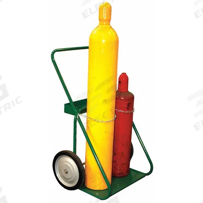 SAFTCART Cylinder Hand Truck: 400 lb, Side by Side, 2 Cylinder - Welding Cylinder Hand Trucks