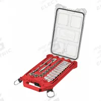 MILWAUKEE Ratchet & Socket Set: 3/8 in Drive, 28 Piece, 6-Point, SAE, 1/4 in to 1 in (MPN 48-22-9481). Key specifications — attr1224269: 3/8 in; attr1204638: Drive Tools Included; attr1204650: 1/4 in to 1 in; attr1204673: Socket Bits Not Included; attr1204681: Wrenches Not Included; attr1204688: MILWAUKEE; attr1224230: Friction; attr1206170: Standard Sockets.