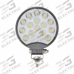 MAXXIMA Vehicle Work Light: Round, Flood, LED, Bolt, Blunt Cut Leads, Surface Mount, MaxxHeat (MPN MWL-19B-MH). Key specifications — Brand: MAXXIMA; Mount Type: Bolt; Electrical Connection: Blunt Cut Leads; Installation Type: Removable.