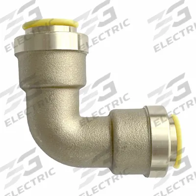 QUICKFITTING Push-Fit Elbow Fitting: 7/8 in OD x 7/8 in OD Size - Removable Brass Push-to-Connect Tube Fittings