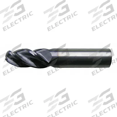 CLEVELAND Ball End Mill: Carbide, 4 Flute, 3/16" Mill Dia, 7/16" LOC, 2" OAL (MPN C60109) - Fast-Cutting Carbide Ball End Mills