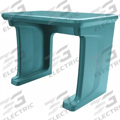 CORTECH Freestanding Desk: Blue Gray, 29 in Overall Ht, 30 in Overall Wd - Floor-Mount Desks