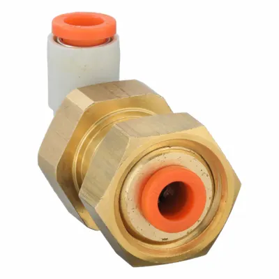 SMC Push-Fit Elbow Fitting: 3/16 in OD x 3/16 in OD Size, Push-to-Connect x Push-to-Connect - Polybutylene & Brass Tube Fittings