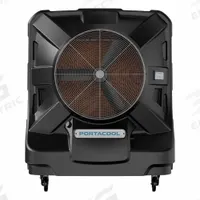 PORTACOOL Portable Evaporative Cooler: 4,000 sq ft, 5-15P, 120V AC, 77 in x 63 in x 33 in (MPN PACA40001A1). Key specifications — attr1152013: Variable; attr1151993: PORTACOOL.