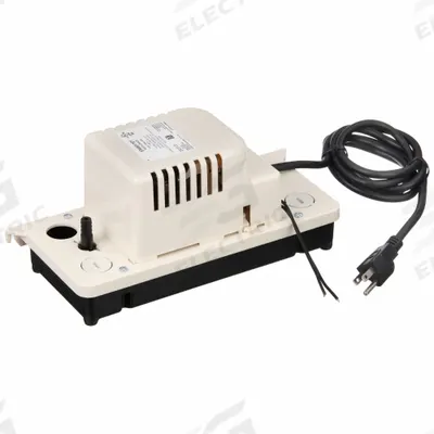 LITTLE GIANT Condensate Removal Pump: 115V AC, 7/16 gal Tank, 1/16 hp, 1.33 gpm - Low-Profile & Slim Condensate Tank Pumps