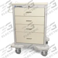 LAKESIDE General Medical Supply Cart with Drawers: Steel, (2) Swivel/(2) Swivel with Brake, Gray (MPN C-430-K-2BE). Key specifications — Material: Steel; Drawer Color: Light Tan; Brand: LAKESIDE; Caster/Wheel Configuration: (2) Swivel with Brake; Cabinet Color: Gray.