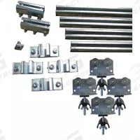 GLEASON Festoon System Kit: C-Rail, 40 ft – 40 ft, 48 ft Min Cable/Hose Required, Flat (MPN FCG15471). Key specifications — Brand: GLEASON; Compatible Cable Type: Flat; Included Components: Clamps; Track Type: C-Rail.