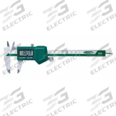 INSIZE 4-Way Digital Caliper: 0 in to 8 in /0 mm to 200 mm, IP67, Inch/Metric, Stainless Steel (MPN 1118-200B). Key specifications — attr1185476: INSIZE; attr1185435: Outside; attr1185436: Certificate of Inspection with NIST Traceability; attr1185475: IP67; attr1185429: +/- 0.0012 in; attr1185430: 0.0005 in/0.01 mm; attr1220488: Not Included.