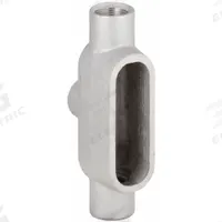 Conduit Outlet Body: Aluminum, 3/4 in Trade Size, TB Body, 9.5 cu in Body Capacity, Threaded Hub (MPN TB27SA). Key specifications — Finish: Powder Coated; Includes: Set Screw Hubs; For Use With: IMC; Brand: HUBBELL KILLARK; Hub Style: Threaded; Mfr. Series: Duraloy 7.