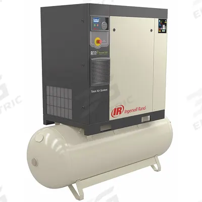 INGERSOLL RAND Rotary Screw Air Compressor: Horizontal, 15 hp, 50.4 cfm, 120 gal Tank - Horizontal Rotary Screw Air Compressors