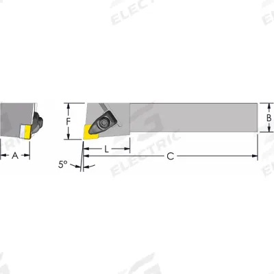 ULTRA-DEX USA Indexable Turning and Profiling Tool Holder: DCLNL 12-4B (MPN 974-000-001) - Indexable Turning & Profiling Toolholders