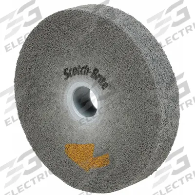 SCOTCH-BRITE Convolute Wheel: 6 in Dia x 2 in W, 1 in Arbor, Silicon Carbide, Fine, Hard (9) - Deburring Wheels for Stainless Steel & Nickel Alloys