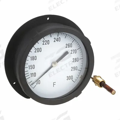 APPROVED VENDOR Analog Panel Mount Thermometer: 30°F to 300°F, ±1°F Scale Division - General Purpose Panel Mount Dial Thermometers
