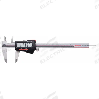 STARRETT Wireless Digital Caliper: 0.0005 in to 8 in /0.01 mm to 200 mm, IP67 - Digital Calipers with SPC Output for Harsh Environments