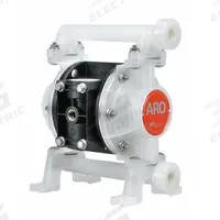 ARO Double Diaphragm Pump: Polypropylene Body, 3/8 in, NPT Connection, 10.6 gpm, 230 ft Max. Head (MPN PD03P-APS-0NA). Key specifications — Brand: ARO; Seat Material: PP; Check Valve Material: Neoprene.
