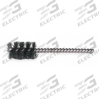 WEILER Round Tube Brush: Single Stem, Carbon Steel, 1 1/8 in Dia, 0.008 in Fill Dia - Blind Hole-Cleaning Brushes for Carbon Steel