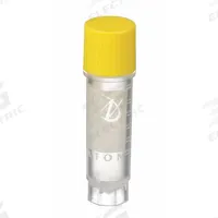 APPROVED VENDOR Cryogenic Vial: Cryogenic, Polypropylene, 2 mL, Yellow, 12 mm Body Dia, Sterile (MPN W985866). Key specifications — Sub-brand: CryoELITE(TM); Self-Standing: Self-Standing; Closure Color: Yellow; Brand: APPROVED VENDOR; Vial Type: Cryogenic; Body Color: Off-White; Includes Closure: Yes; Bottom Shape: Round.
